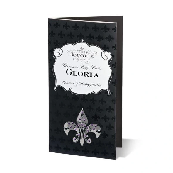Пэстис из кристаллов Petits Joujoux Gloria set of 2 - Black/Pink, украшение на грудь фото 2