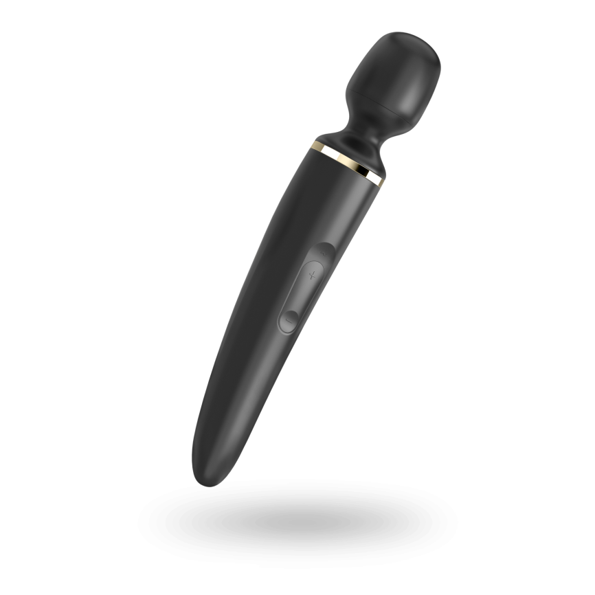Вібромасажер Satisfyer Wand-er Woman (Black/Gold), водонепроникний, потужний, розмір XXL фото 1