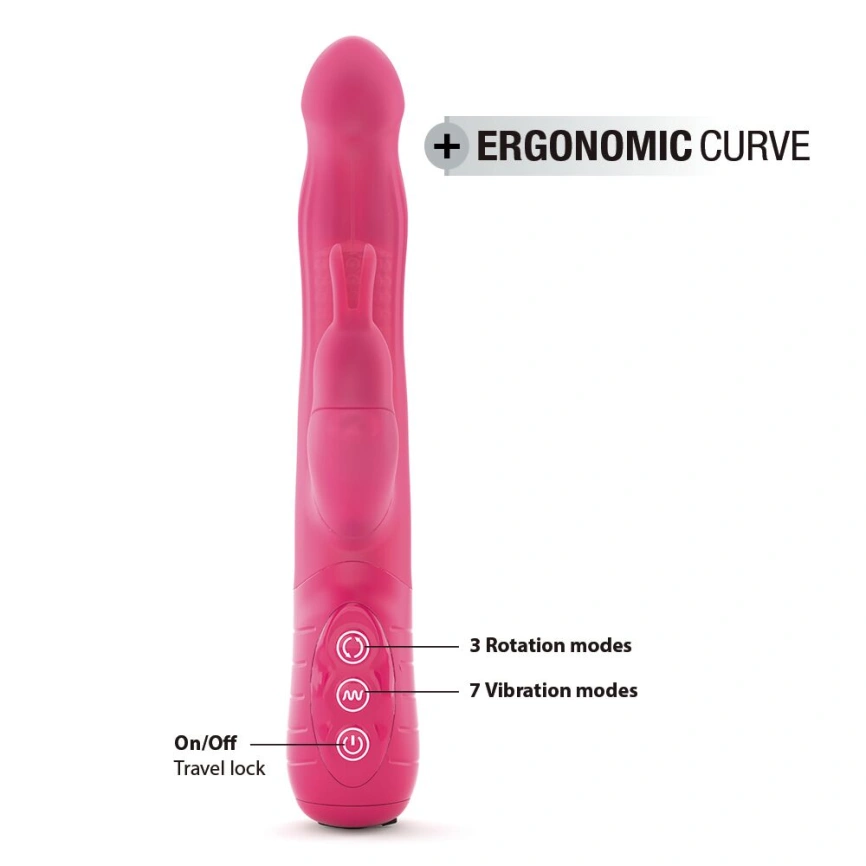 Вибратор-кролик Dorcel Baby Rabbit Magenta 2.0 с жемчужным массажем и вращающейся головкой фото 4