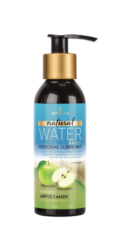Змазка на водній основі Sensuva Natural Water-Based Apple Candy (125мл) без гліцерину та парабенів фото 2