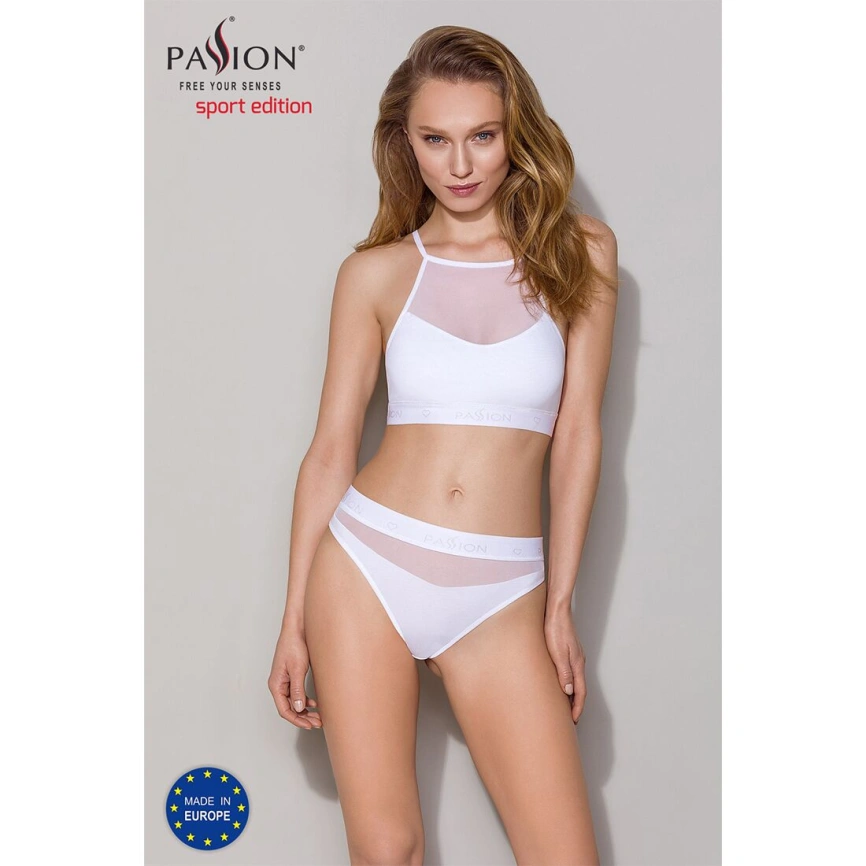 Трусики с прозрачной вставкой Passion PS006 PANTIES XL, white фото 8