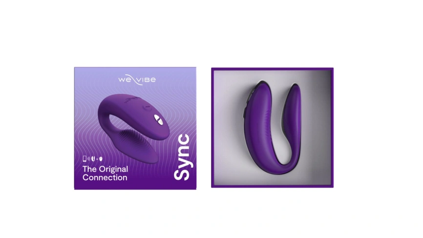 Смарт-вибратор для пар We-Vibe Sync 2 Purple, 10 виброрежимов, пульт ДУ фото 7
