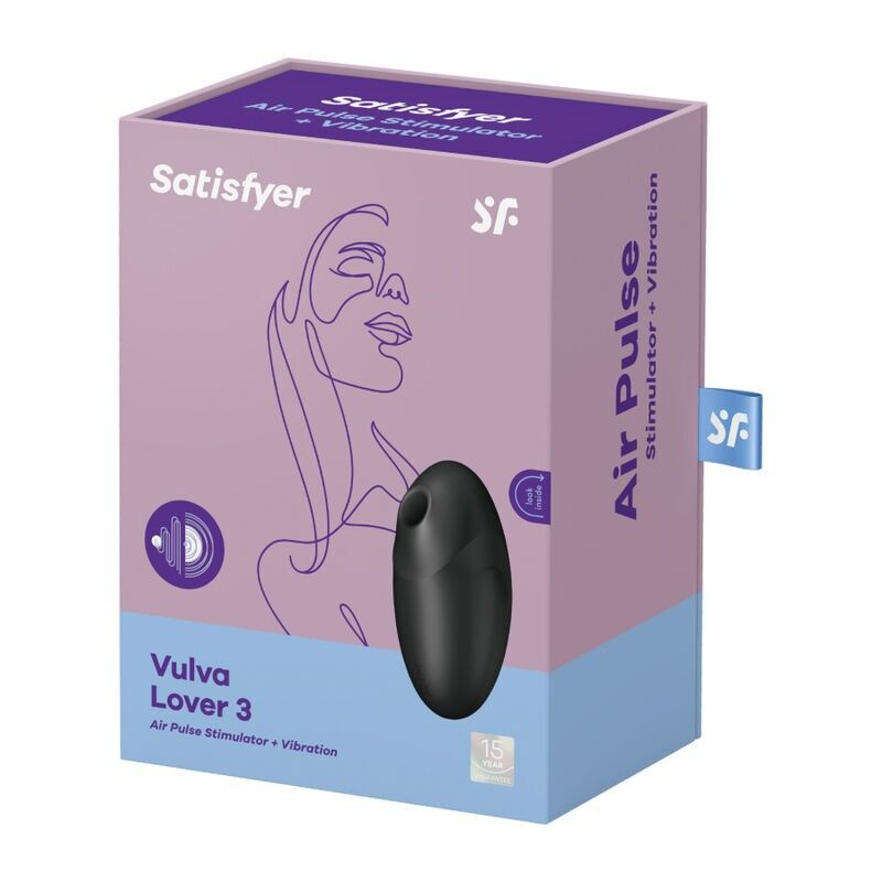 Вакуумний стимулятор з вібрацією Satisfyer Vulva Lover 3 Black фото 4