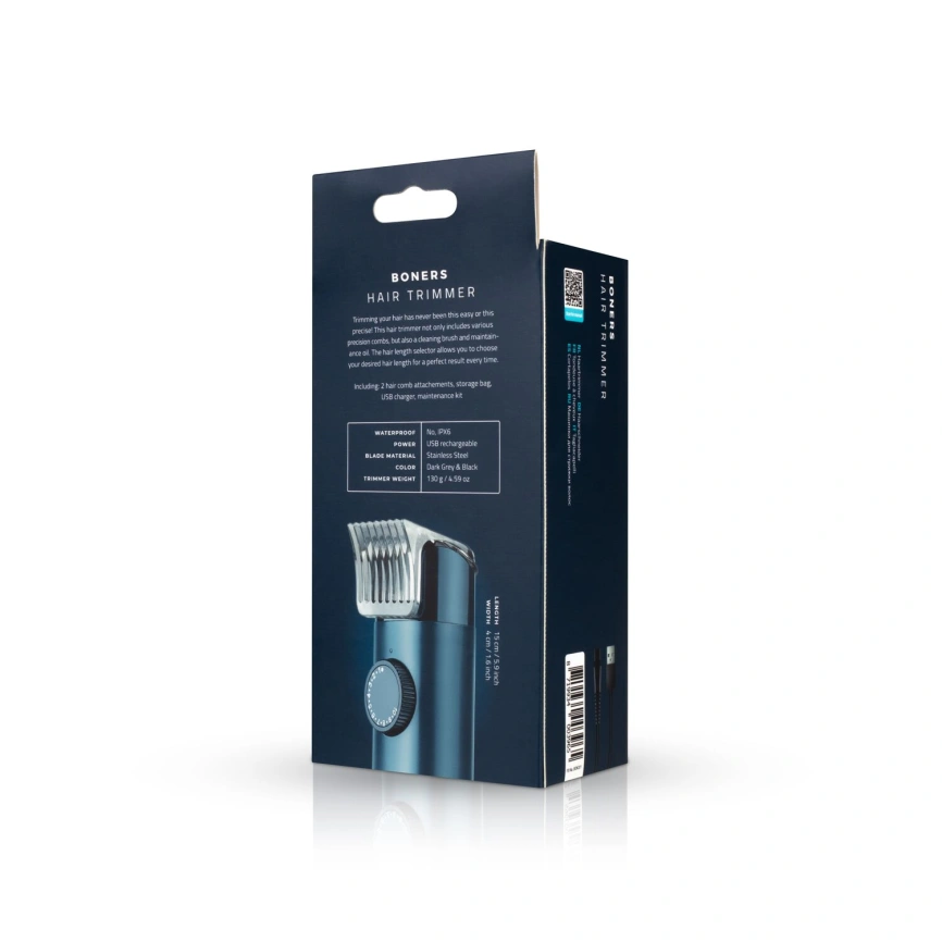 Беспроводной триммер для интимных зон Boners Hair Trimmer Shaver, 10 скоростей, 2 насадки фото 11