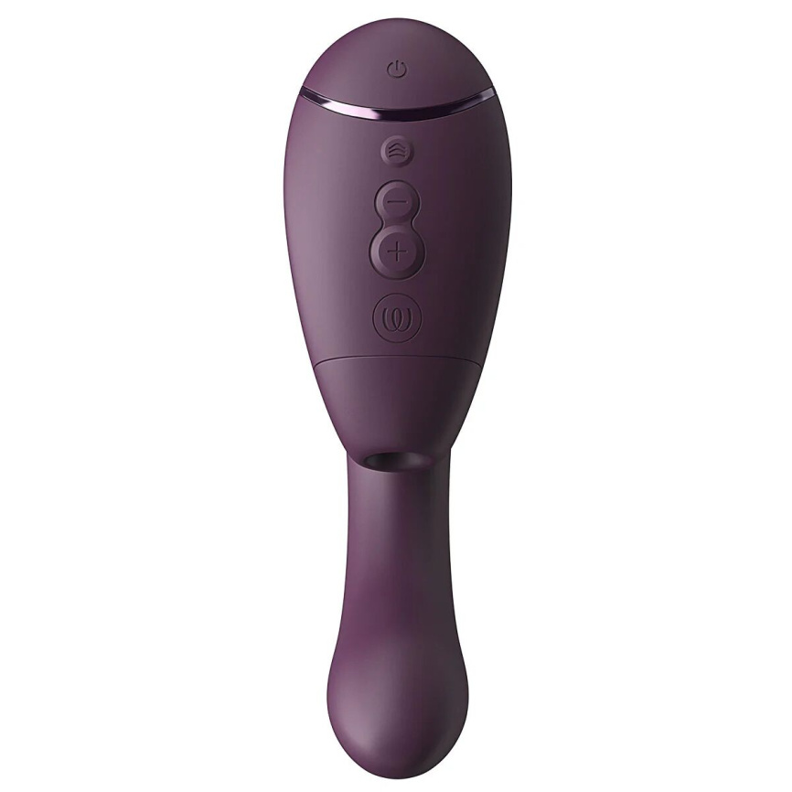 Подвійний вакуумний кліторальний стимулятор з вібрацією Womanizer Next Duo - Dark Purple фото 7