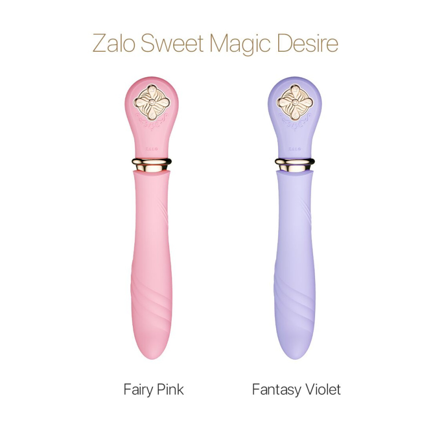 Пульсатор із підігрівом Zalo Sweet Magic - Desire Fairy Pink, турбо режим фото 8