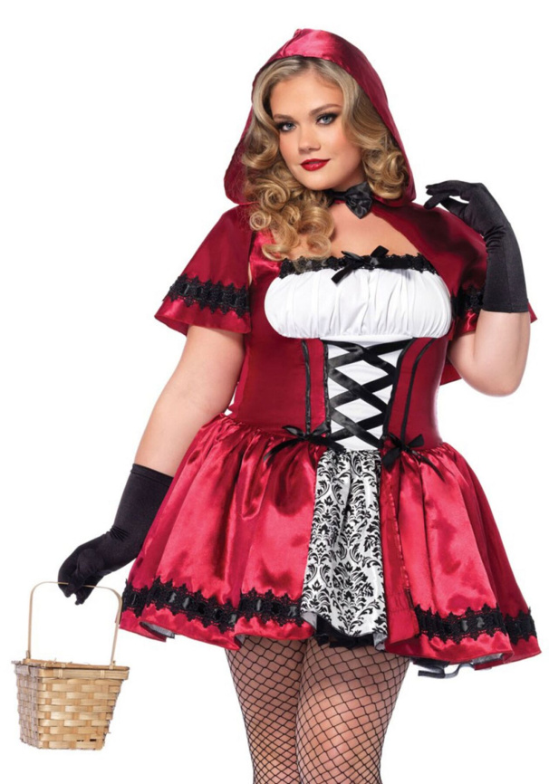 Еротичний костюм Червоної шапочки Leg Avenue Gothic Red Riding Hood 1X–2X, сукня, накидка фото 1