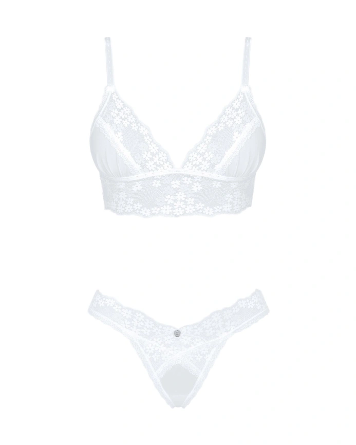 Эротический комплект Obsessive Heavenlly 2-pcs set XL/2XL, бюстгальтер и танга фото 3