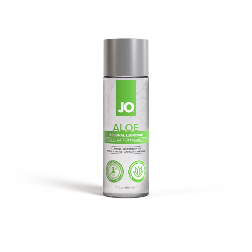 Змазка на водній основі JO H2O Organic Aloe (60 мл), зволожувальний та заспокійливий ефект фото 1