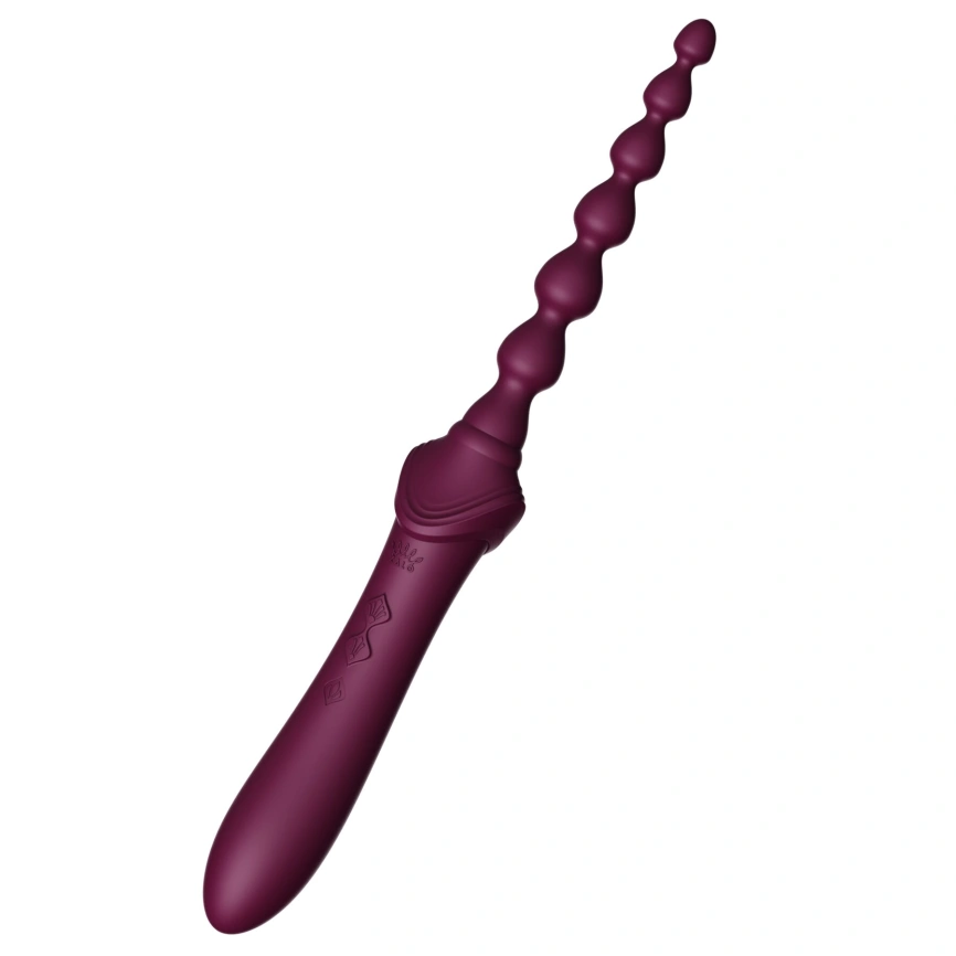 Мультифункциональный вибратор Zalo — Bess 2 Velvet Purple, 4 насадки, подогрев фото 6