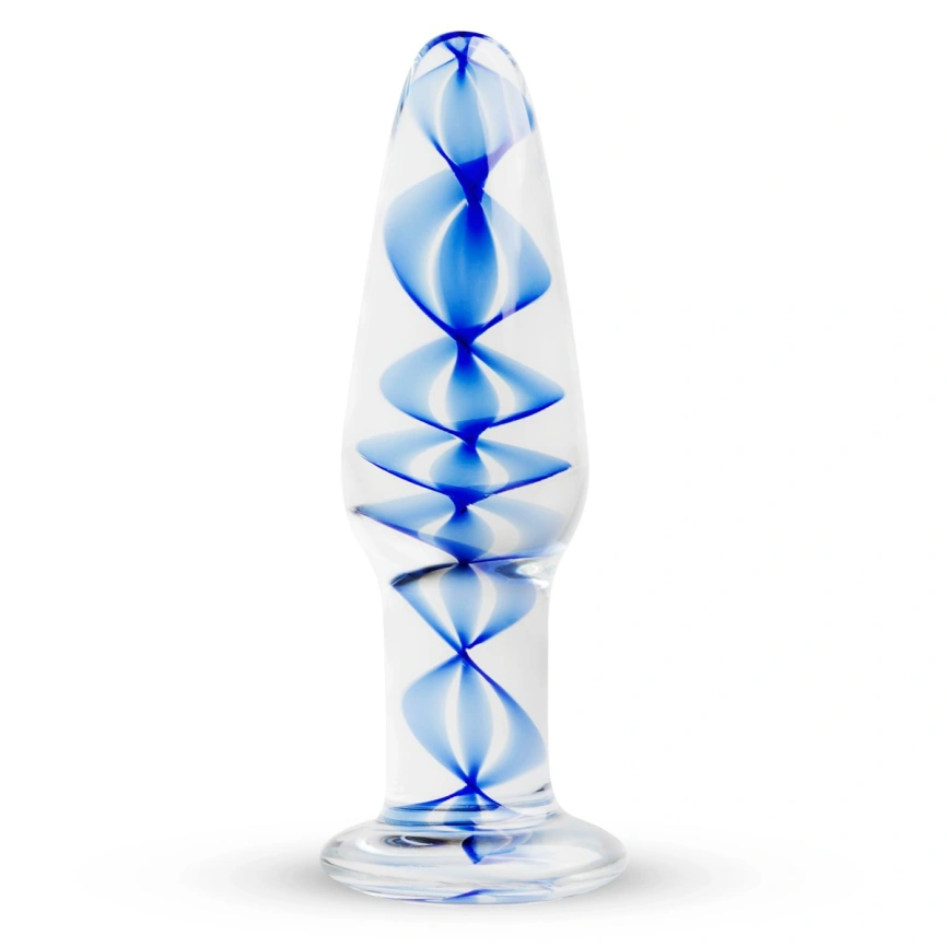 Стеклянная анальная пробка с внутренней спиралью Gildo Glass Buttplug No. 23 фото 1