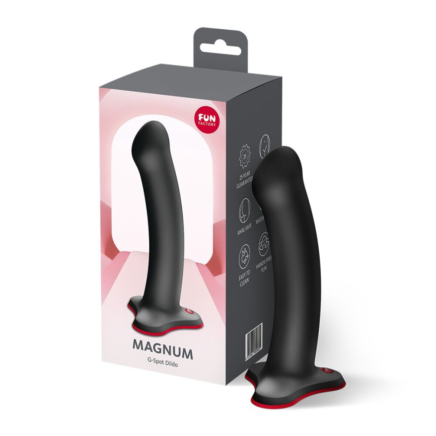 Фалоімітатор Fun Factory MAGNUM Black, дуже гнучкий, довжина 18,3 см, діаметр 3,7 см фото 3
