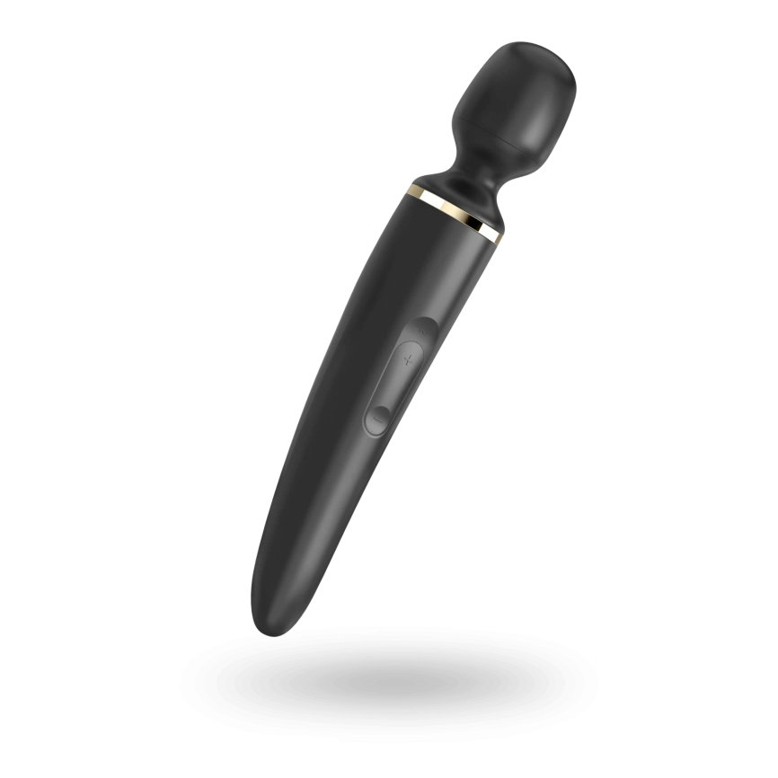 Вибромассажер Satisfyer Wand-er Woman (Black/Gold), водонепроницаемый, мощный, размер XXL фото 1