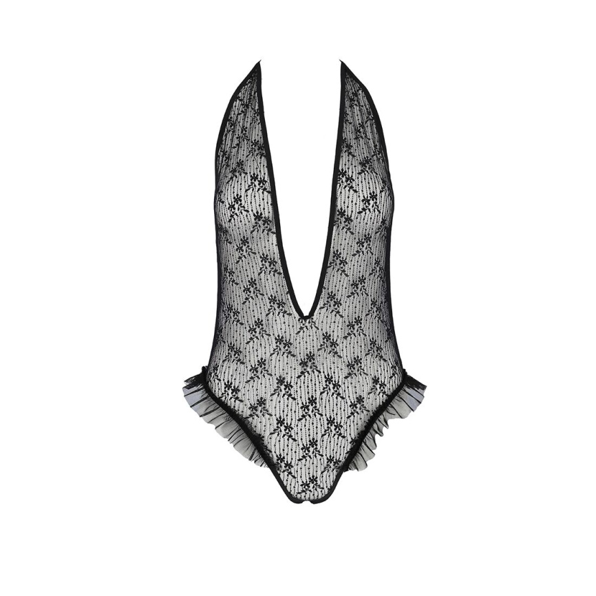 Боді монокіні з глибоким декольте Passion OTAVIA BODY XXL/XXXL, black фото 3