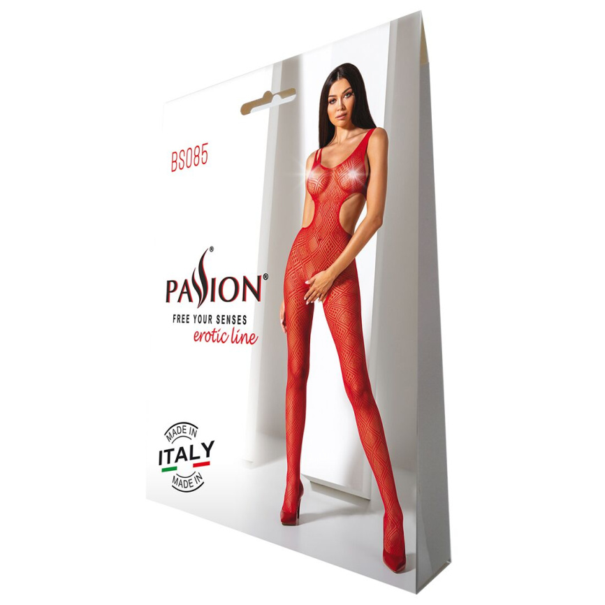 Еротичний бодістокінг з малюнком Passion BS085 red фото 5
