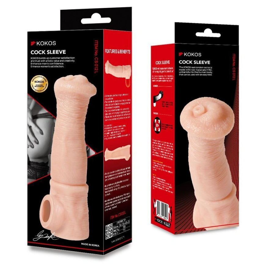 Насадка на член Kokos Cock Sleeve CS 012 L (мятая упаковка!!!) фото 7