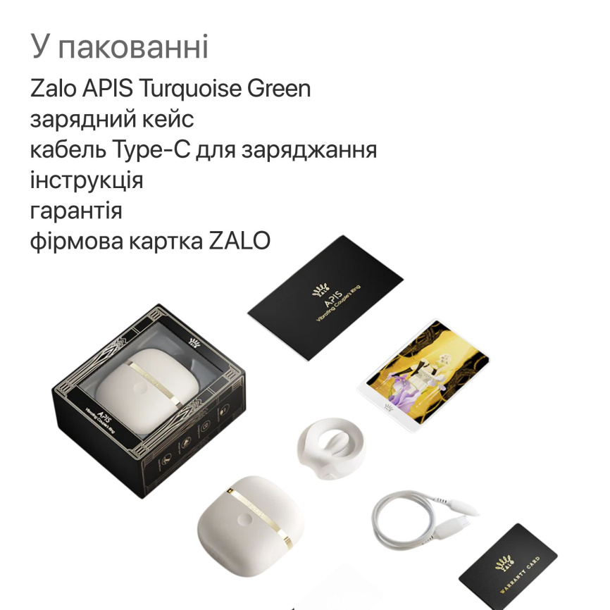 Ерекційне смарт-віброкільце Zalo Apis Turquoise Green, до 4 годин роботи, зарядний кейс фото 35