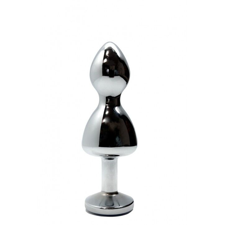 Металева анальна пробка Wooomy Lollypop Double Ball Metal Plug Red S, діам. 2,8 см, довжина 8,5 см фото 2