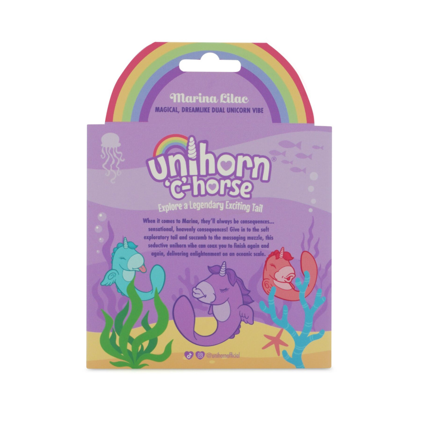 Вібратор-єдиноріжка Unihorn – C Horse – Marina Lilac, вагінально-кліторальна стимуляція, 2 мотори по 10 режимів фото 8