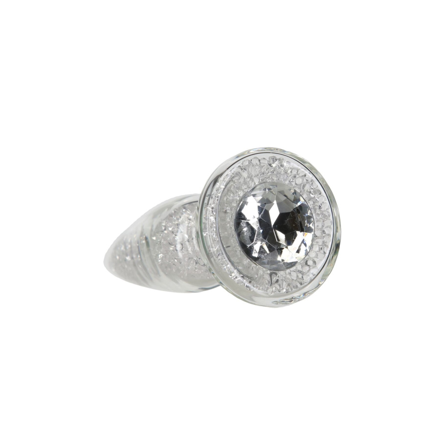 Скляна анальна пробка Pillow Talk Fancy Luxurious Glass Anal Plug, ⌀3,1см, віброкуля в подарунок фото 2