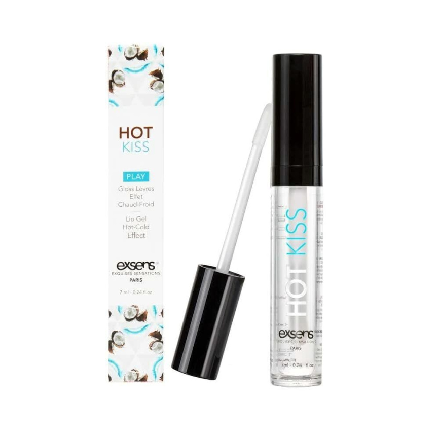 Стимулювальний блиск для губ EXSENS Coconut Hot Kiss 7 мл, зігріває та охолоджує  фото 2
