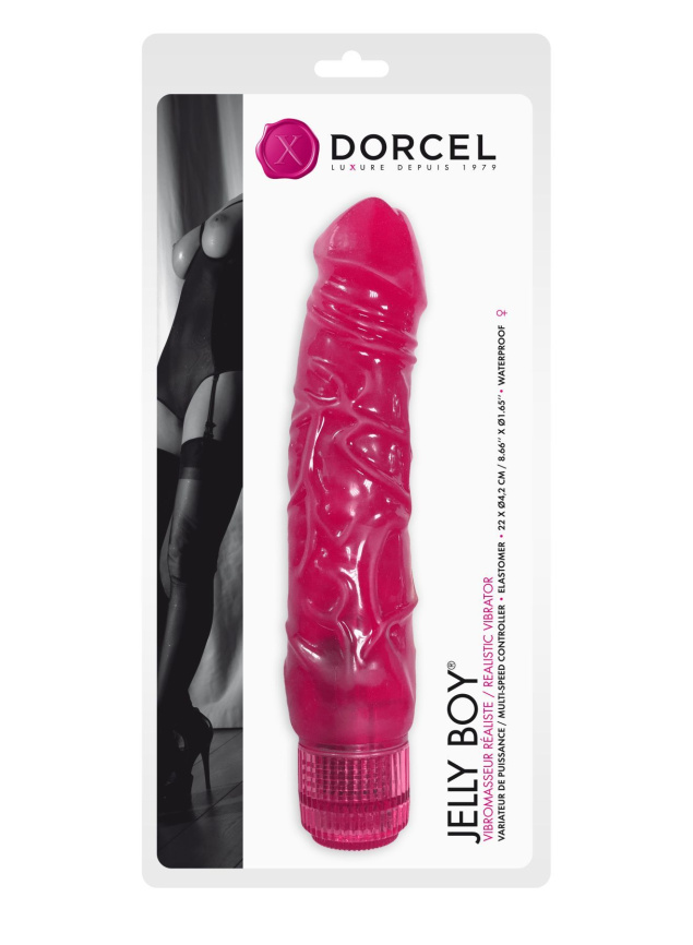Фалоімітатор вібратор Dorcel Jelly Boy, діаметр 4,2см ТПЕ, плавне регулювання потужності вібрації фото 3