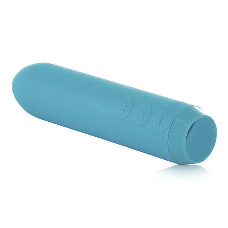 Мінівібратор Je Joue - Classic Bullet Vibrator Teal з глибокою вібрацією і фіксацією на палець  + подарунок косметичка фото 2