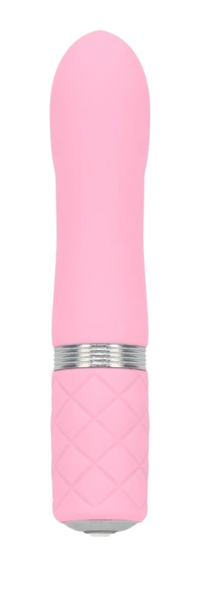 Роскошный вибратор PILLOW TALK - Flirty Pink с кристаллом Swarovski, гибкая головка фото 1