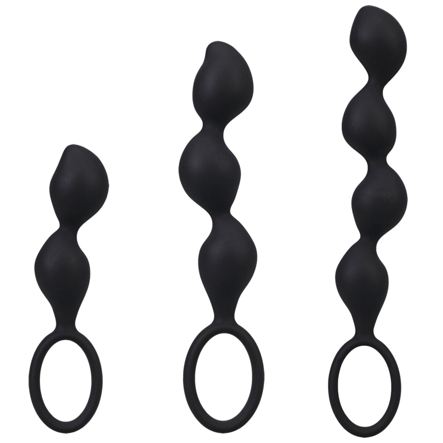 Набір анальних іграшок Doc Johnson Mood Naughty Contour Beads Trainer Set фото 1