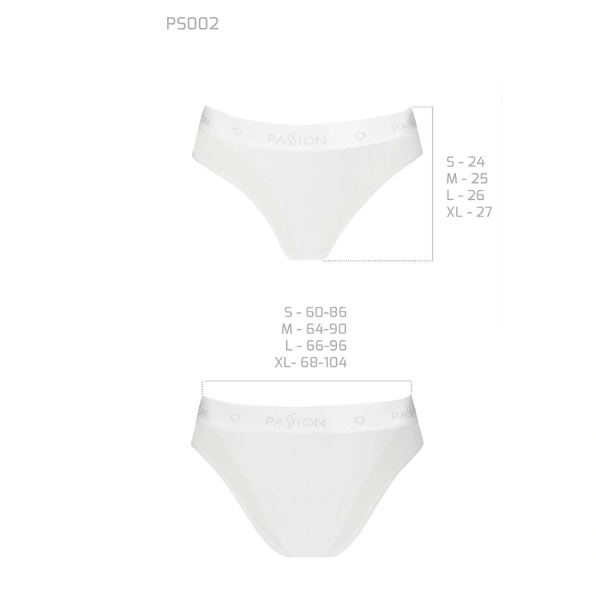 Трусики с прозрачной вставкой Passion PS002 PANTIES S, white фото 10
