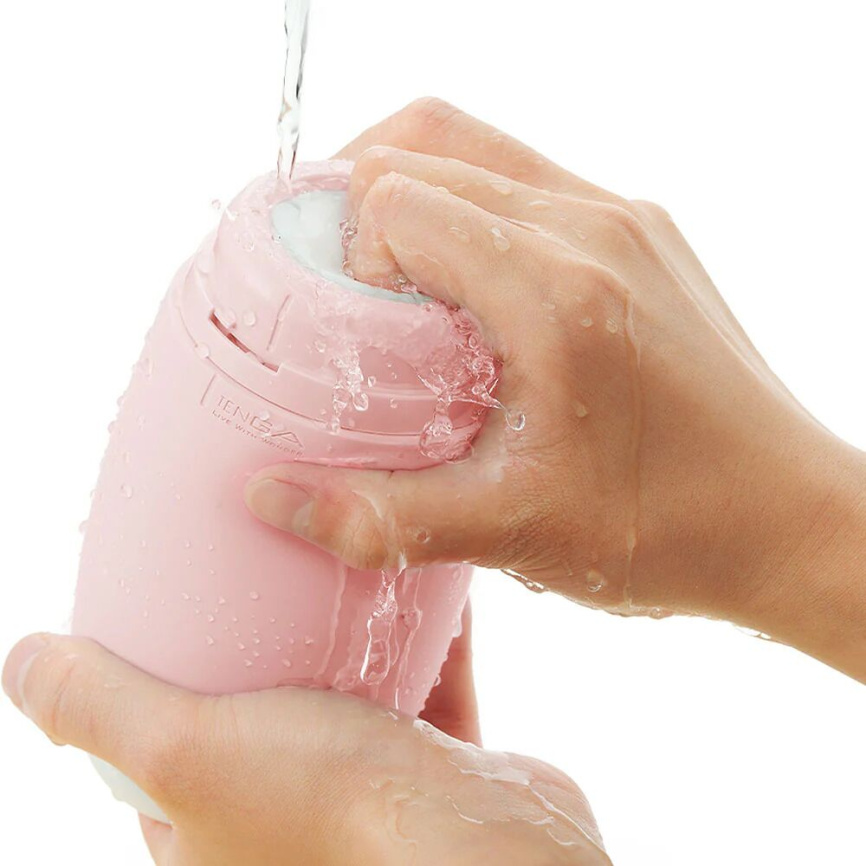 Мастурбатор TENGA PUFFY Strawberry Pink, ультрам’який матеріал, багаторазовий, наскрізний фото 7
