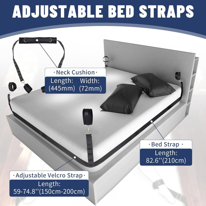 БДСМ-набір LOCKINK YEAHWOW Bed Restraint set фото 4