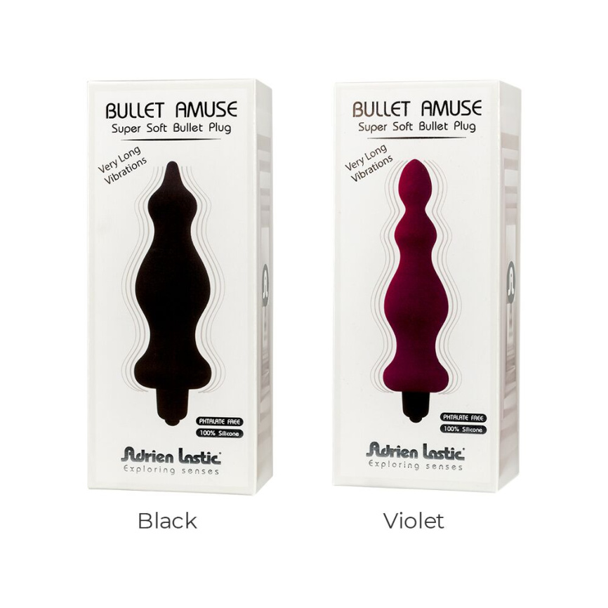 Анальна пробка з вібрацією Adrien Lastic Bullet Amuse Black, макс. діаметр 3,9 см фото 6