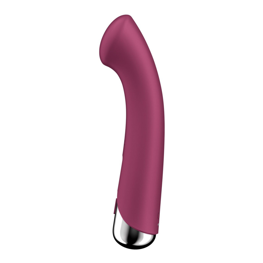 Вібратор з ротацією Satisfyer Spinning G-Spot 1 Red, плоский майданчик для стимуляції точки G фото 3