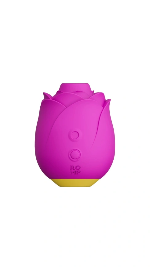 Шикарный вакуумный клиторальный стимулятор Romp Rose Pink, в виде розы фото 1