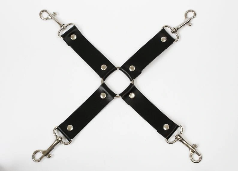 Крестовина Feral Feelings - 4 Way Connector Black, натуральная кожа фото 2