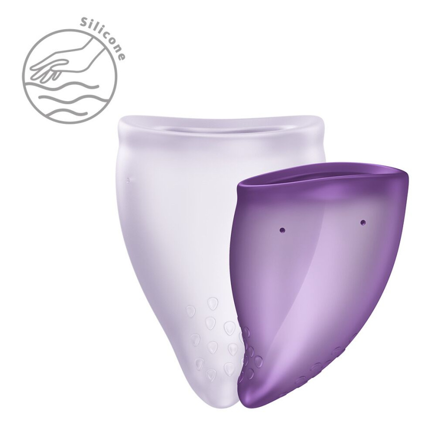 Набір менструальних чаш Fun Factory FUN CUP EXPLORE KIT, 2 шт, Multicolored Violet, об’єми 20 та 30 мл фото 4