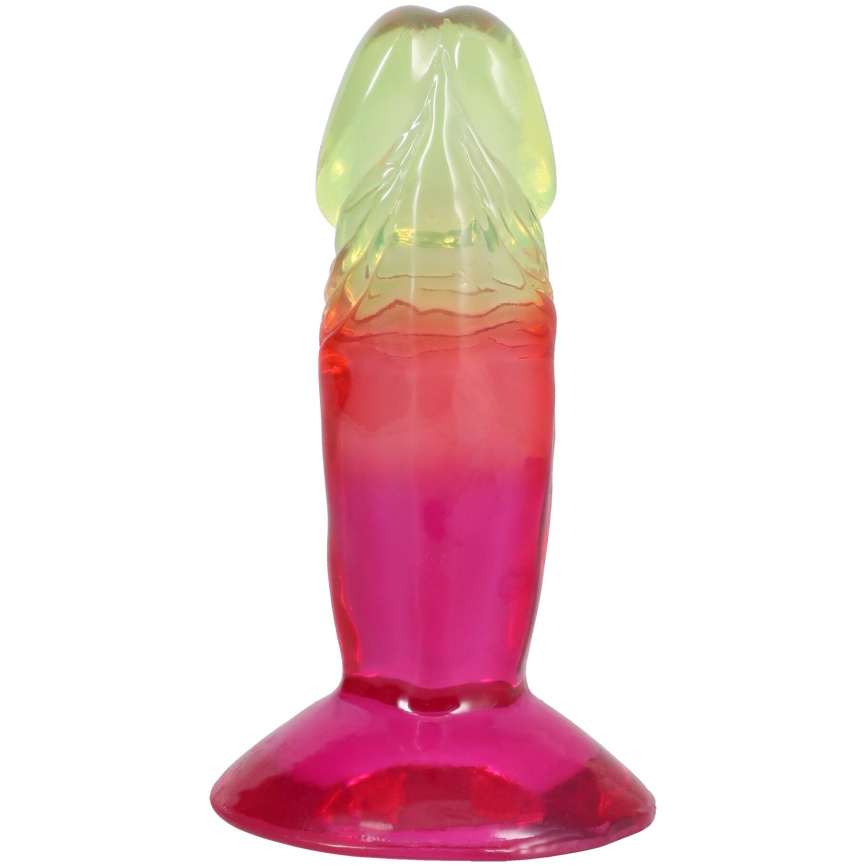 Дилдо Doc Johnson Crystal Jellies - 4.5 Inch Classic Dong - Rainbow фото 4
