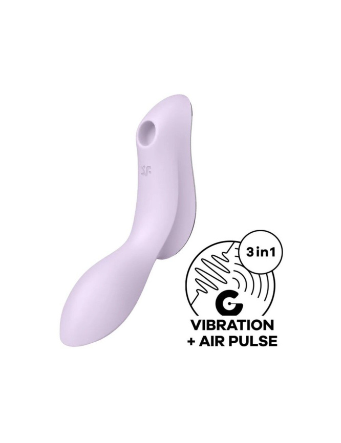 Вакуумний стимулятор з вібрацією Satisfyer Curvy Trinity 2 Violet фото 1