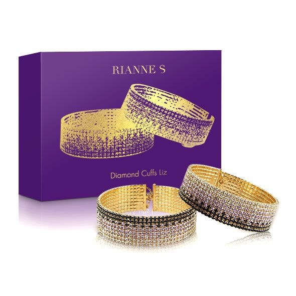 Лакшері наручники-браслети з кристалами Rianne S: Diamond Cuffs, подарункове паковання фото 1