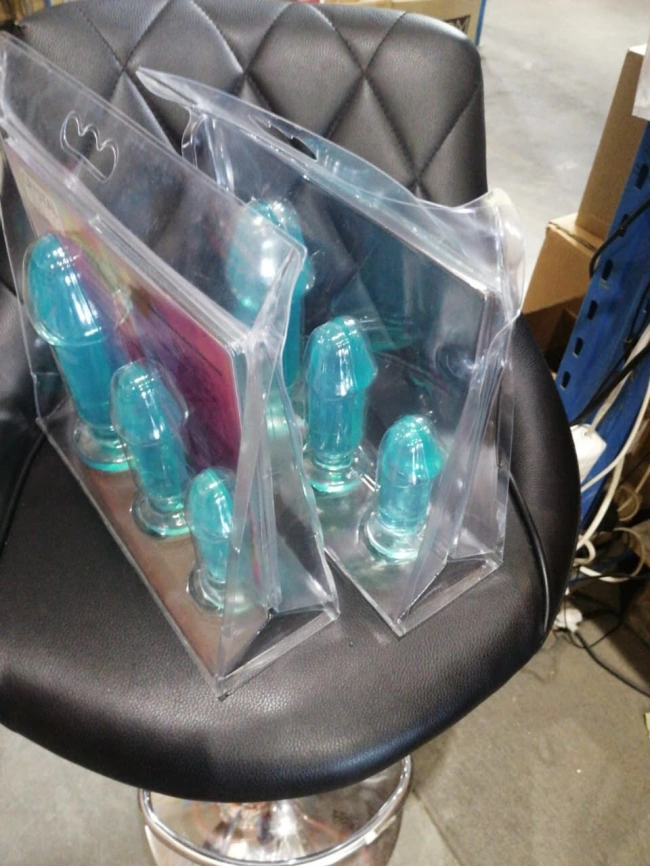 Набор анальных пробок Doc Johnson Crystal Jellies - Anal Starter Kit Teal (мятый и без вставки!!!) фото 2