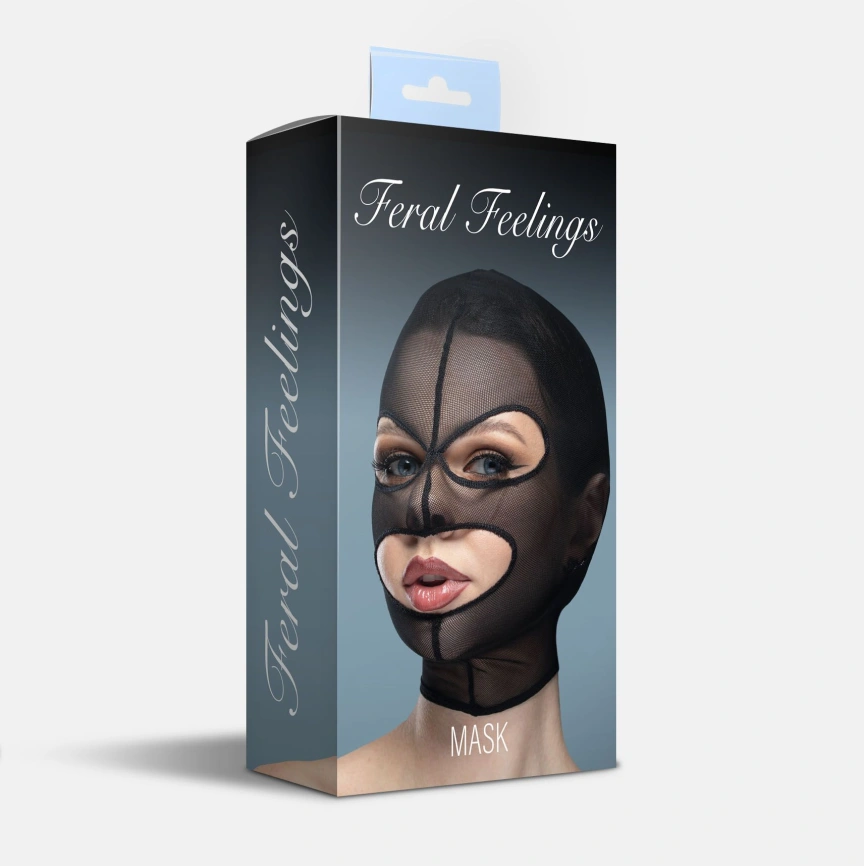 Маска сетка с открытым ртом и глазами Feral Feelings - Mask Black фото 2