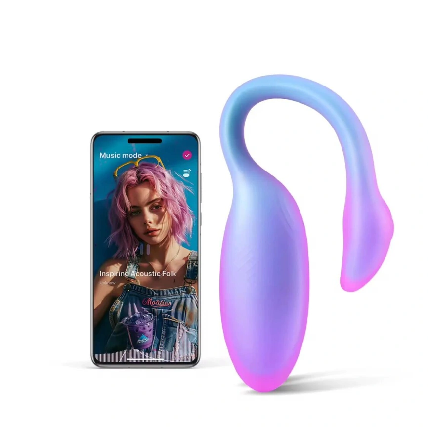 Смарт-виброяйцо Magic Motion Flamingo Max Blue 2 в 1: виброяйцо и тренажер Кегеля, 10 режимов фото 1