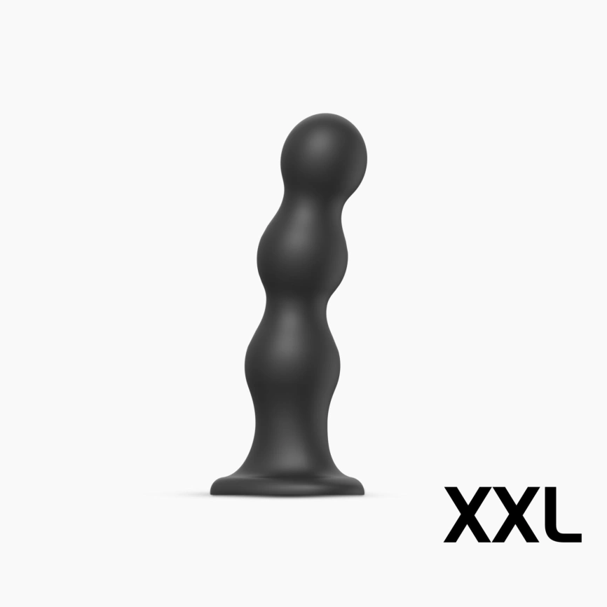 Насадка для страпона Strap-On-Me Dildo Plug Balls Black XXL фото 1