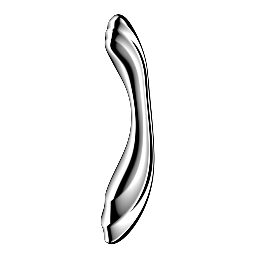 Металевий дилдо Satisfyer Pure Gravity 2, двосторонній, можна нагрівати й охолоджувати, дуже важкий фото 2