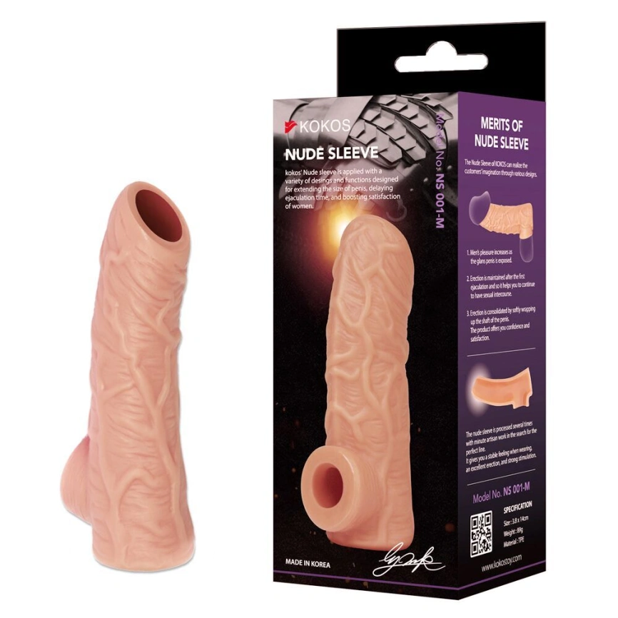 Насадка на член Kokos Nude Sleeve NS 001 S фото 3