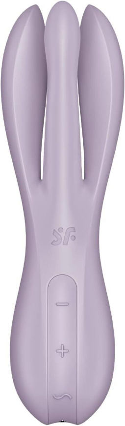 Кліторальний вібратор Satisfyer Threesome 2 Violet, 3 гнучкі пальчики, 3 мотори фото 2