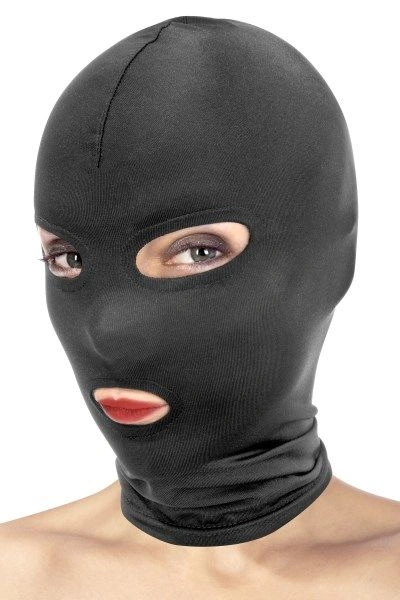 Капюшон для БДСМ с открытыми глазами и ртом Fetish Tentation Open Mouth and Eyes Hood фото 3