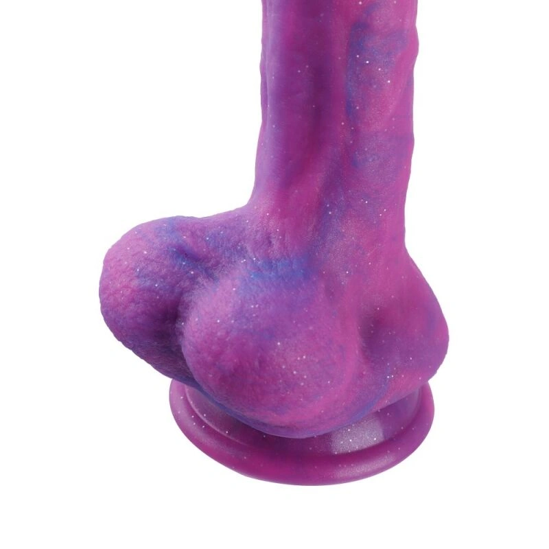 Фаллоимитатор 8.2″ с вибрацией для секс-машин Hismith Purple Silicone Dildo with Vibe, KlicLok фото 5