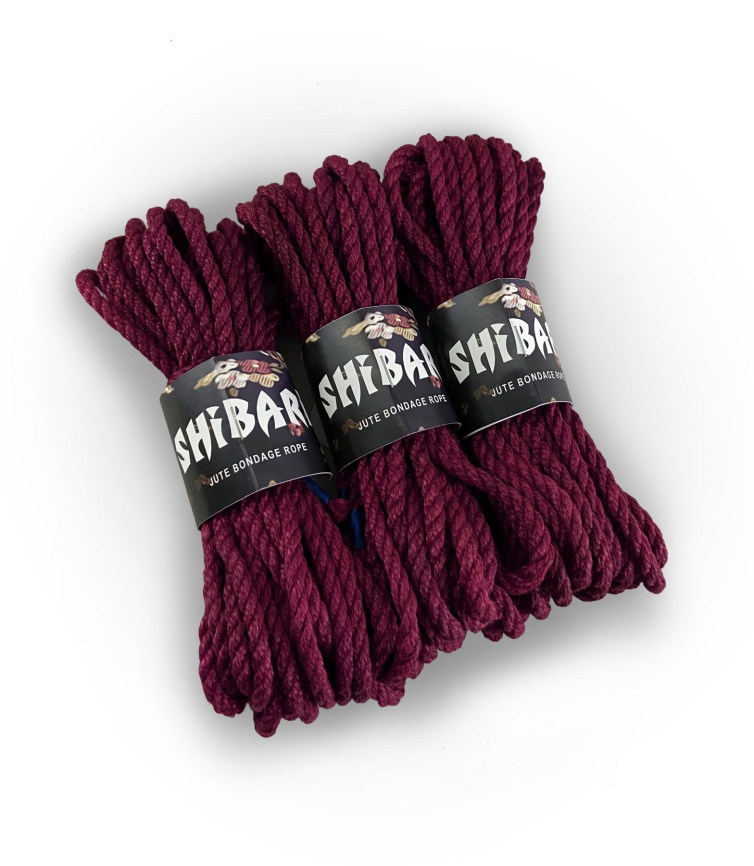 Джутова мотузка для шібарі Feral Feelings Shibari Rope, 8 м фіолетова фото 2
